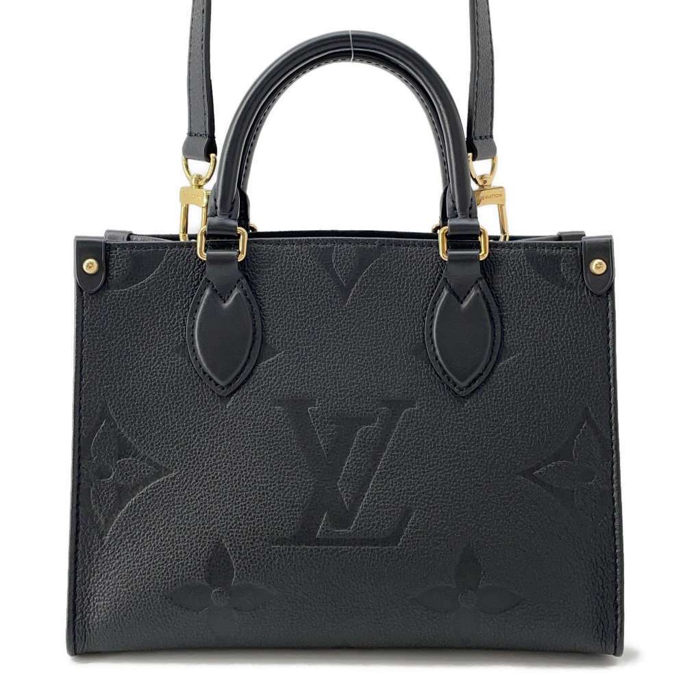 Louis Vuitton On The Go Monogram Empreinte Tote Bag Shoulder Black